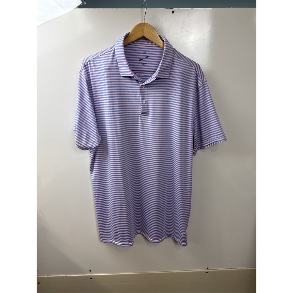 Head Golf Mens Pink Pastel Blue  Golf Size XXL Performance Polo Shirt